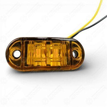 Габаритний вогонь LED жовтий 12В-24В, IP67 66х28х16мм. універсальний (AG28423) 21742_28423 фото