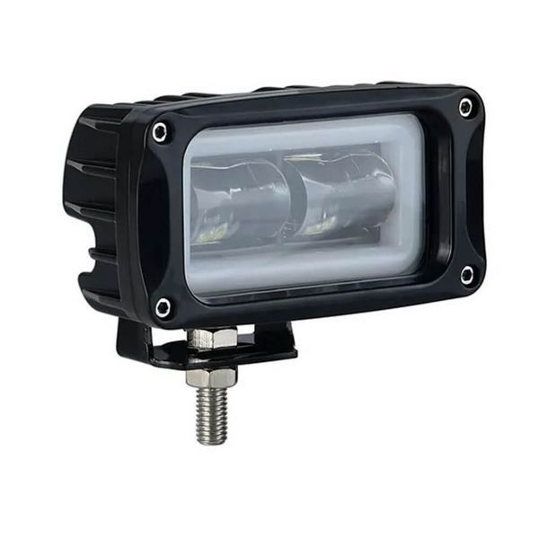 Світлодіодна Лед фара 20 Вт з СТГ + ДХО прямокутна AutoSide AS-20W-SP-3C (AG27846) 21504_27846 фото