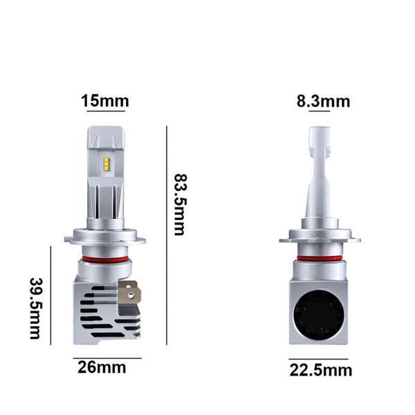 Світлодіодні LED лампи M3 H7 ZES 55Вт 8000lm 6500k (AG18176) 15105_18176 фото