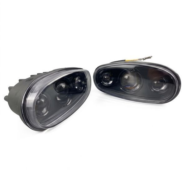 Комплект LED фар 50 Вт 3 линзы Daewoo Lanos, Sens, 10-80V (175*75*110 мм.) 261957 фото