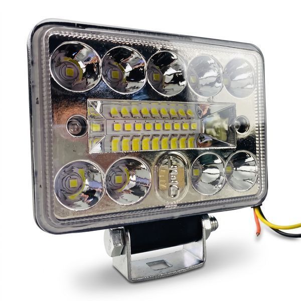 LED фара прямоугольная 18 LED 9-80V ближний + дальний свет IP67 (вес 200г) 15935_19964 фото