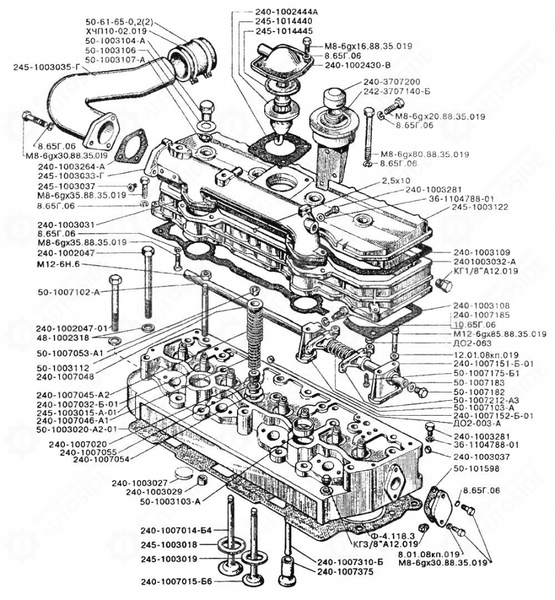 Головка блоку циліндрів Д-245, МТЗ-100/892/1025 (245-1003012) (AG17580) 9718_17581 фото