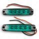 Габаритний вогонь LED зелений 2шт. 24В, IP67, 6 діодів з лінзою та кріпленням (AG28413) 21736_28413 фото 10