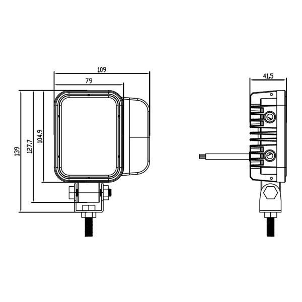 Світлодіодна LED фара AutoSide AS-60W-SP-6C 60 Вт (Ближній + Дальній) (AG27704) 21464_27704 фото