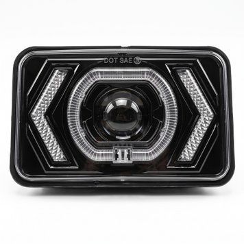 Прямоугольная LED фара 4x6" (Ближний/Дальний, DRL, Поворот, &laquo;Красный глаз&raquo;) 261619 фото