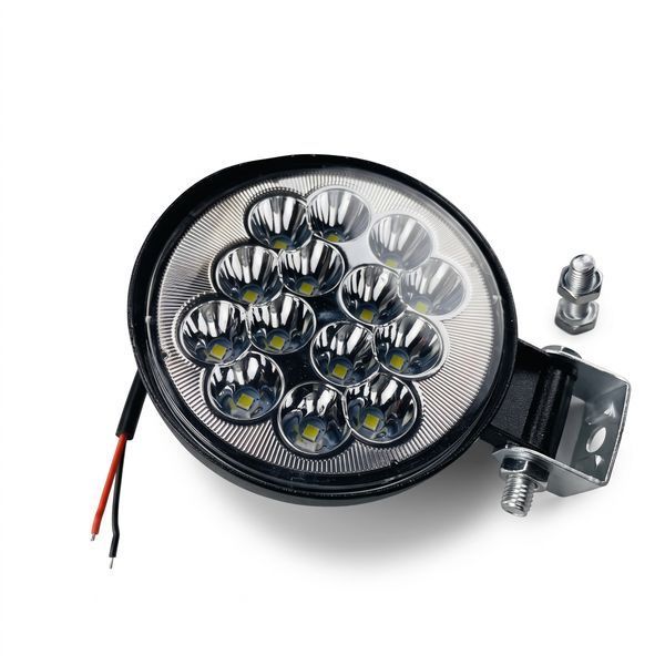Светодиодная лед фара круглая мини 42 Вт (14 LED) 9-80 В IP65 85*85*20 мм 15908_19937 фото